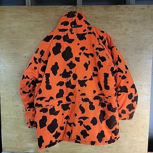 Gamehide Blaze Orange Camo Hunting Jacket Adult XL Detachable Hood Camouflage - Picture 2 of 15