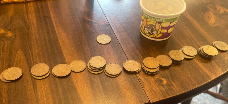 Chuck E. Cheese Vintage Lot 42 Tokens 1999-2012 & 1 token Different. 1 2015 Cup