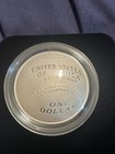 SIVLER 2014 P National Baseball Hall of Fame Proof Curved Coin Silver DollarBox — photo 3