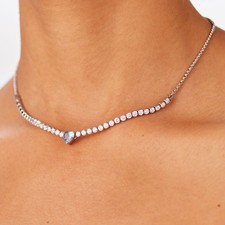 Collana Sagapo Acciaio Cuore Celeste Regalo Amica del Cuore Ragazza SDZ148