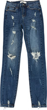 KanCan Women  s Medium Wash Distressed Skinny Jeans - 5/26