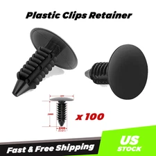 100Pcs 8mm Bumper Clips Auto Car Hole Plastic Rivets Fastener