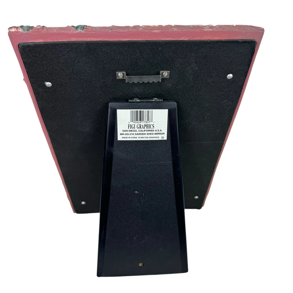 Vintage 1994 Figi Graphics Garden Shed Mirror Heavy Hanging  - Image 2 of 4