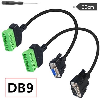 DB9 D-SUB 9-Pin Male Female To 8 Pin Bolt Screw Terminal Adapter Connector Cable
