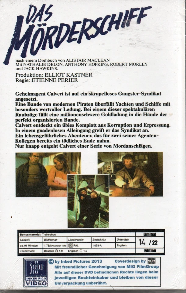 WHEN EIGHT BELLS TOLL (1971) - DVD - HARDBOX - ANTHONY HOPKINS, ALISTAIR MACLEAN - Image 2 of 2