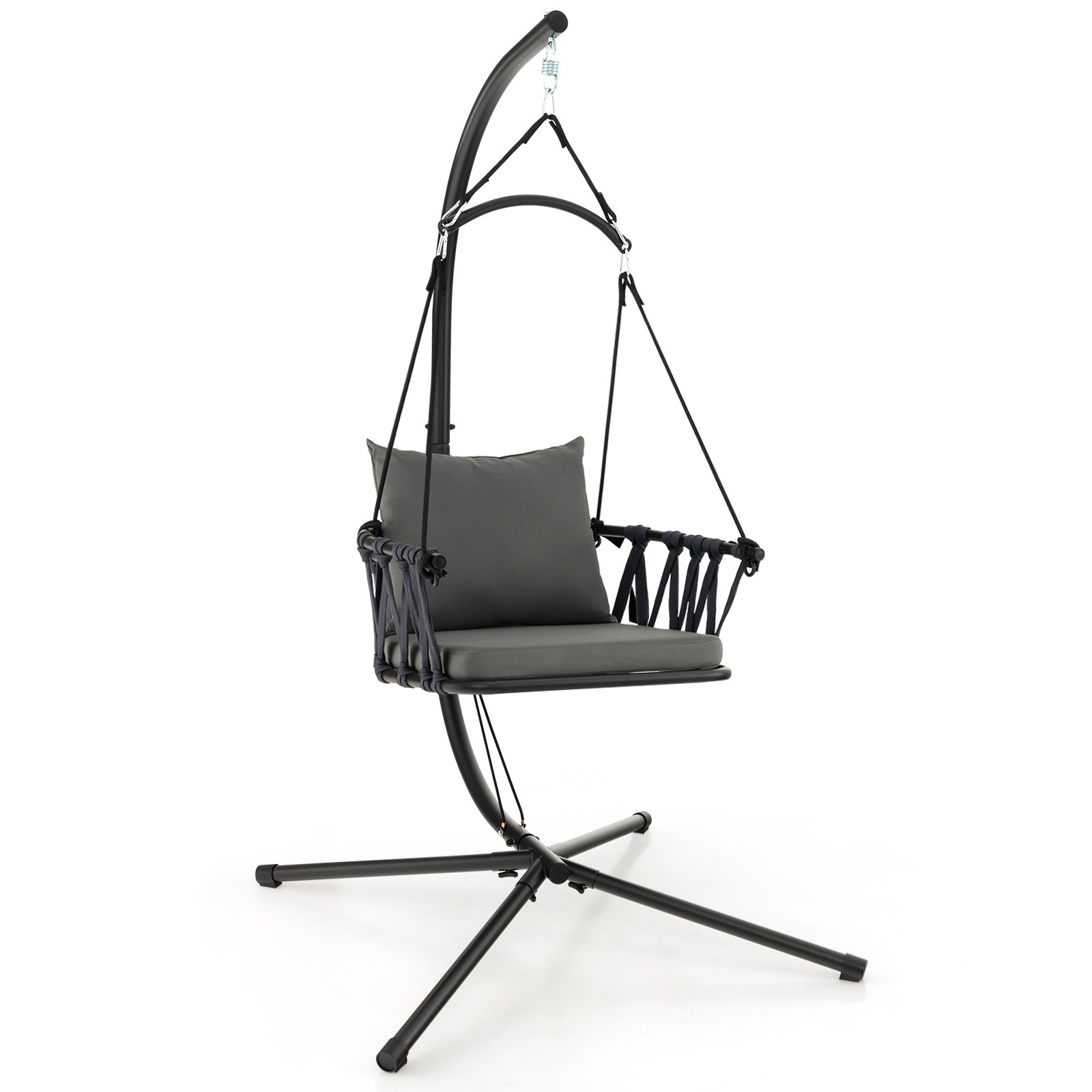 With Stand Metal Frame Woven Backrest Seat  Cushions