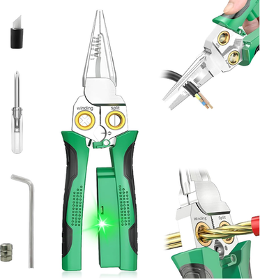 #ad 8 In 1 Wire Cutter Wire Stripper with Voltage Tester and 12 250V AC DC Dual Alar $9.10