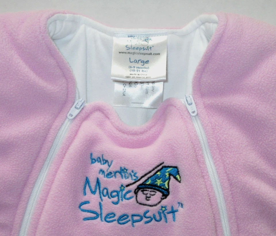 Saco de dormir Baby Merlin's Magic grande 6-9 meses 18-21 libras rosa polar Foto 2 de 4