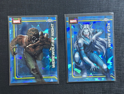 Topps Chrome Marvel Comics Sapphire Lot: Werewolf By Night & White Fox #195/196