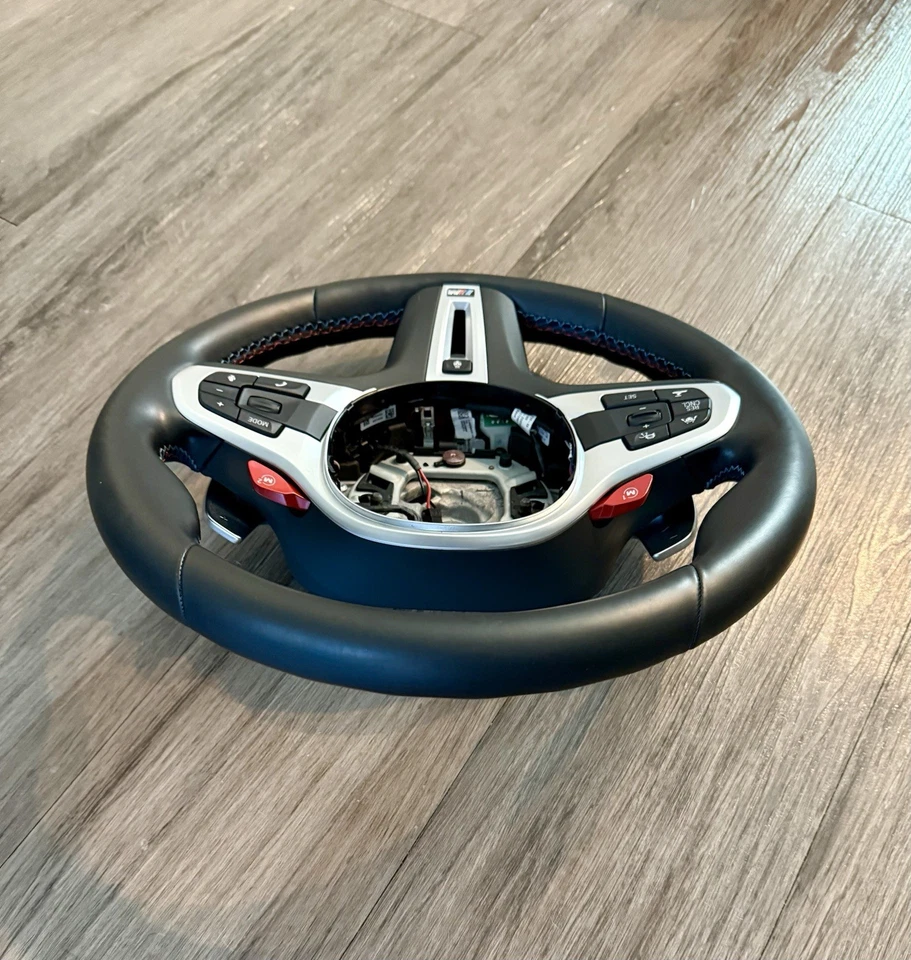 BMW X3M X4M F97 F98 Black Leather Steering Wheel 2020 2021 2022 2023 2024 OEM - Image 4 of 4