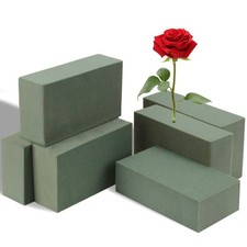 Florist Foam Blocks 6Pcs, for Wedding Birthday Decor, Artificial Flowers, Green