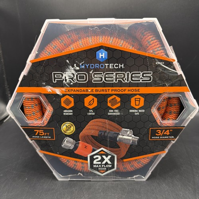 #ad HydroTech Pro Series 3 4in 75ft Expandable Garden Hose Burst Proof Max Flow New $69.99