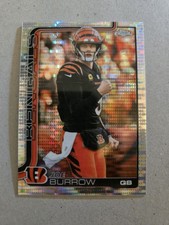 2025 Topps Chrome Joe Burrow Chrome Cincinnati Bengals #61 Pulsar Refractor
