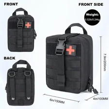 Fooletu Molle First Aid Pouch Empty Medical Bag EMT First Aid Pouch Rip-Away