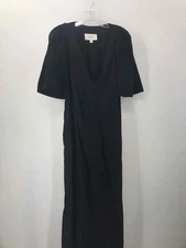 Pre-Owned Pomander Place Black Size XL Shift Maxi Short Sleeve Dress