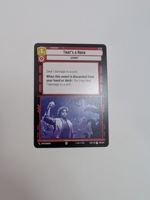 Star Wars: Unlimited - That's A Rock: Gambit - A Lawless Time NM/M Condition