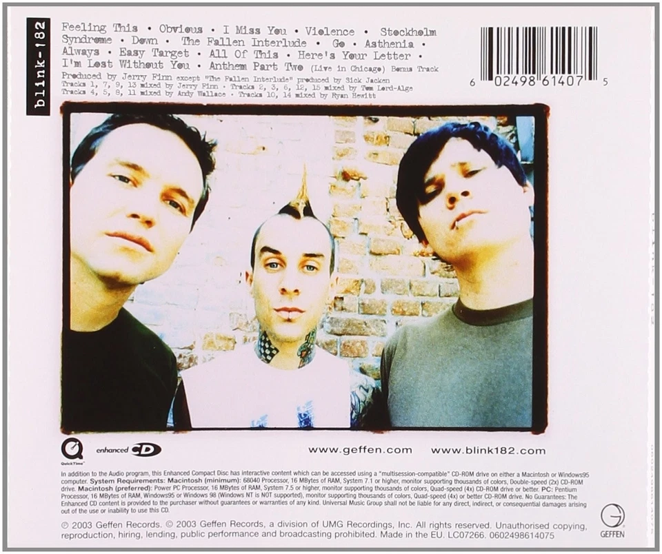 Blink-182 blink-182 explicit_lyrics (CD) - Imagen 3 de 4