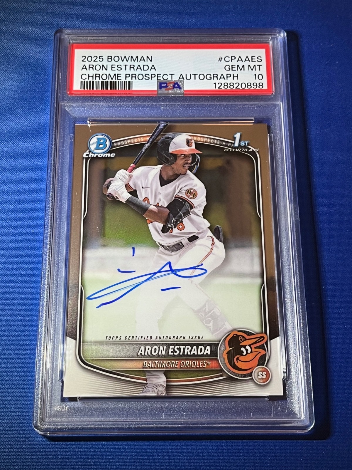 2025 Bowman Chrome Aron Estrada #CPA-AES Baltimore Orioles AUTO PSA 10 GEM MINT
