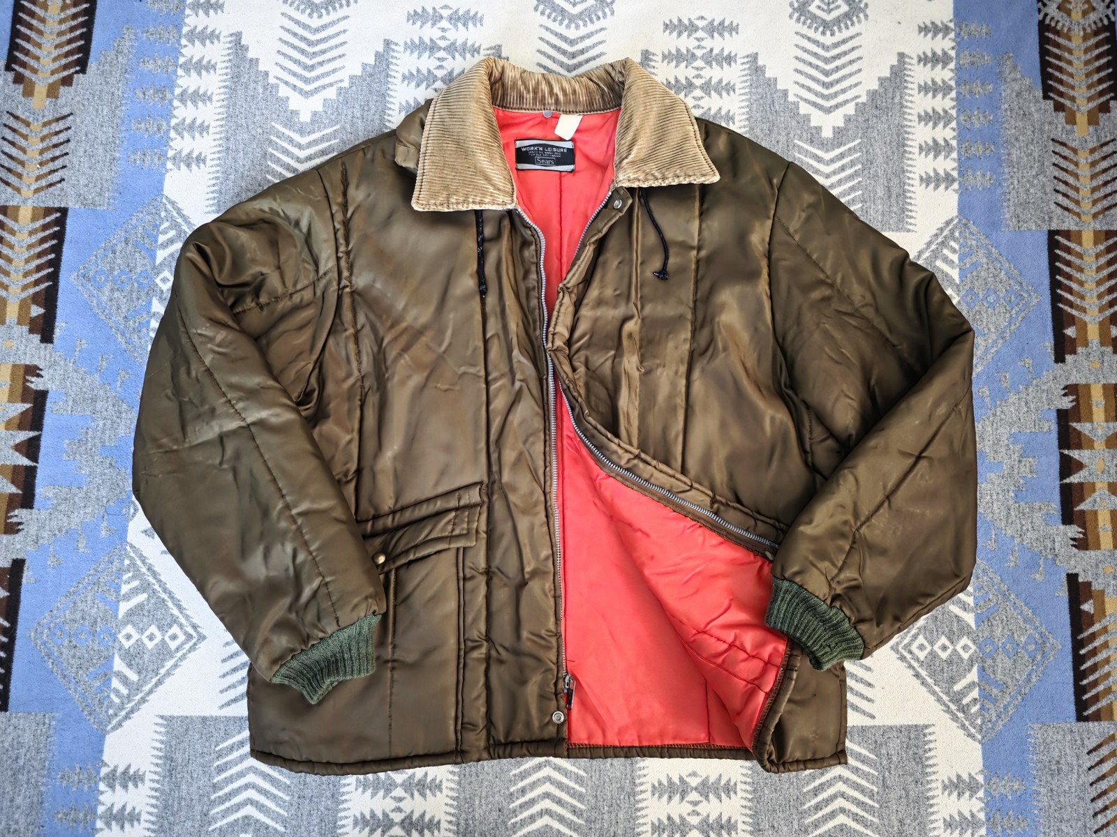 Vintage 70s Sears Work N Leisure Quilted Full Zip Jac… - Gem