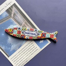 Portugal Azulejo Fish 3D Fridge Magnet Tourist Souvenir Resin Refrigerator Craft