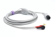 Mindray Datascope ECG Cable 6 Pin 3 Lead Snap AHA