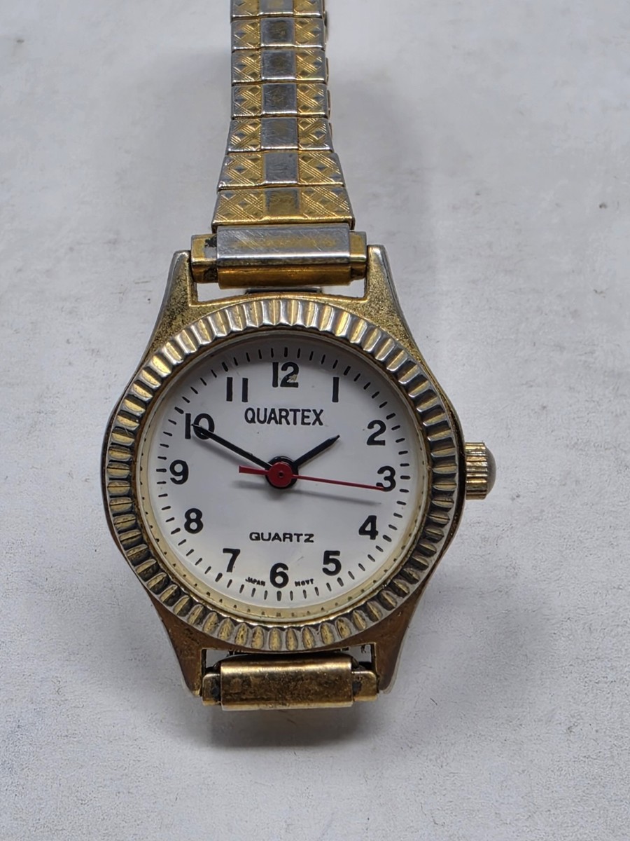 Quartex Quartz Gold Tone Watch Vintage Impex Delta 49401P Needs