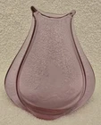 VINTAGE MURANO PINK/PURPLE GLASS VASE WITH ETCHED SAILBOAT BOAT