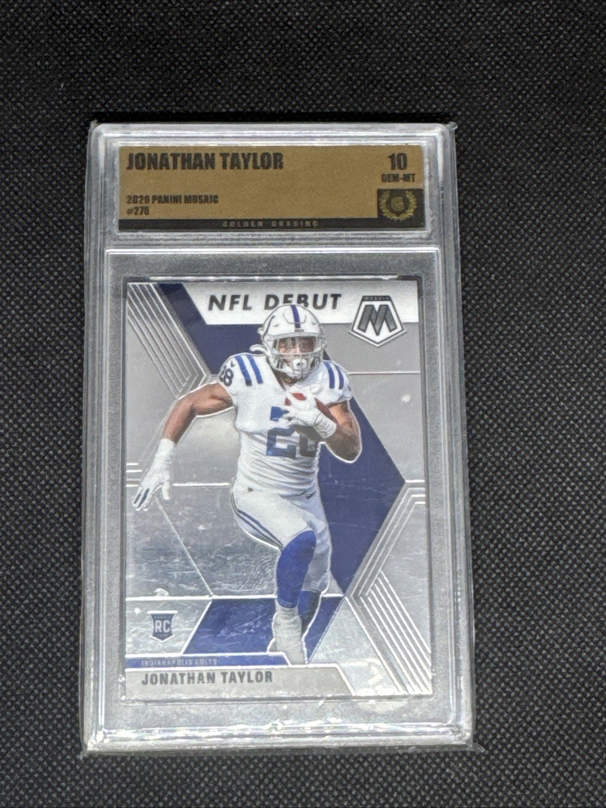 Jonathan Taylor RC 2020 Panini Mosaic Silver 10 Gem Mint #276 RookieColts
