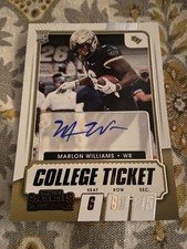 2021  Contenders Draft Picks College Ticket Auto #310Marlon Williams Free Ship
