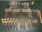 97 Pc Vintage Mid-Century Modern Thai Hammered Brass Flatware Set