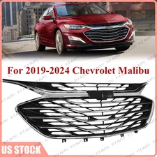 3PCS For 2019-2024 Chevrolet Malibu Chrome Front Upper Lower Grille LSGRCV008B