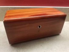 Vintage Abilene Kansas Small Lane Cedar Jewelry Box Chest USA Keepsake