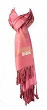 Pink Floral Pashmina Scarf Wrap | Elegant Evening Shawl Wedding Christmas