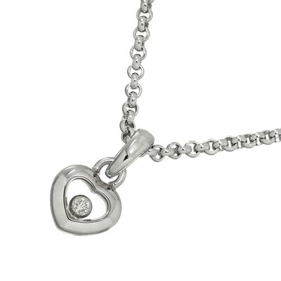 Chopard Happy Diamond Heart Necklace 18K White Gold 750 90309507
