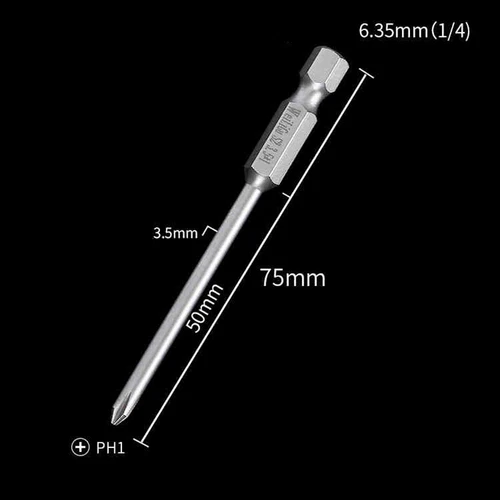 1/4" Magnetisch S2 Stahl Kreuzschlitz Bit PH00 PH0 PH1 PH2 Länge 50mm - 200mm - Picture 33 of 58