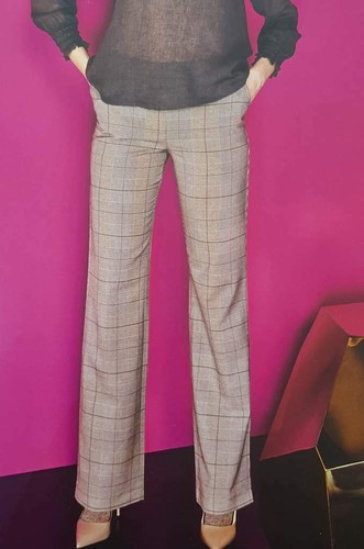 PHILIPPE MATIGNON,PANTALONI VICTORIA,PANTALONE CON MOTIVO PRINCIPE DI  GALLES | eBay