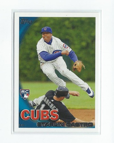 2010 topps update #us85a starlin castro rc rookie cubs