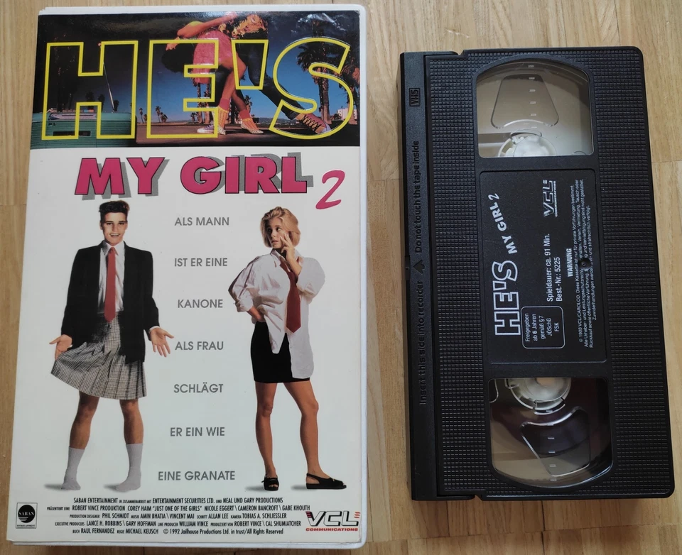VHS HE'S MY GIRL II 2 (1993) Corey Haim Nicole Eggert VCL Rarität NUR AUF VIDEO - Bild 2 von 4