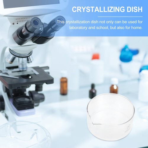 Glass Dish Crystallizing Measuring Cup with Spout Lab Dishes Specimen Cups Lids - 第 2/12 張圖片