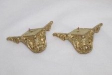 H96u) Zwei F&uuml;&szlig;en feuervergoldet Bronze f&uuml;r Kaminuhren Pendule Frankreich um 1900