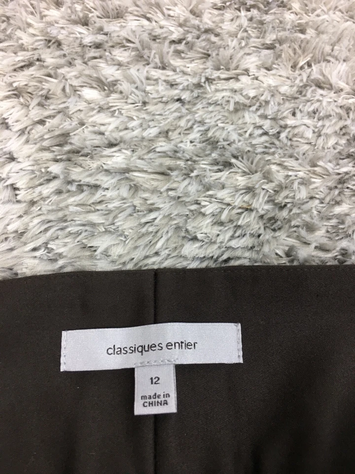 Pantalones de vestir recortados Classiques Entier para mujer talla 12 marrón entrepierna 25" Foto 4 de 4