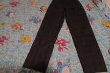 VTG 90s Herman Geist Wool High Rise Black Red Plaid Pleated Pants Size 10 Long
