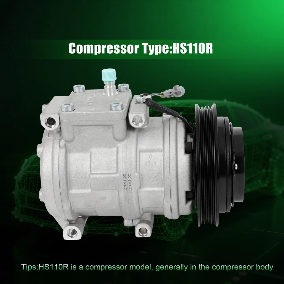 AC A/C Compressor W/ Clutch For 1996 1997 1998-2002 Toyota 4Runner 3.4L - Image 2 of 4