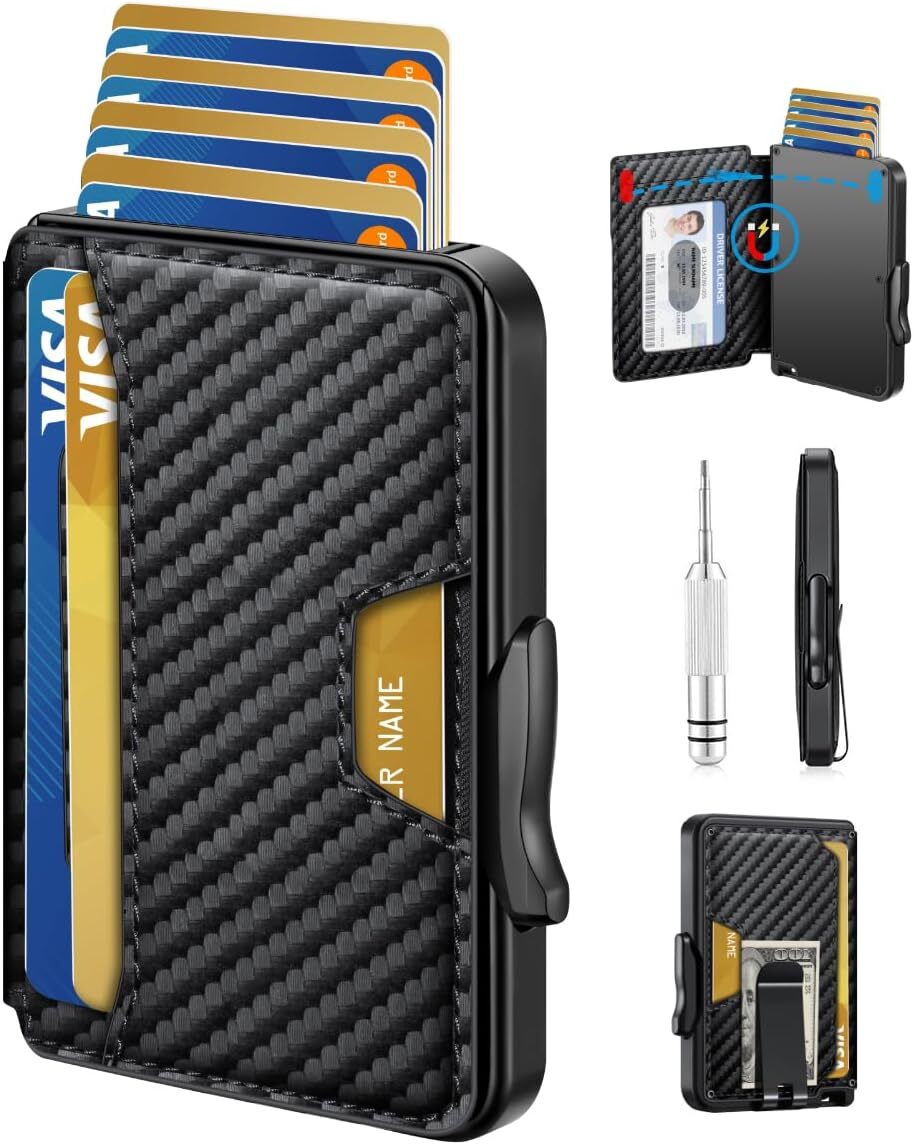 Slim RFID Carbon Fiber Minimalist Wallet for Men  -image