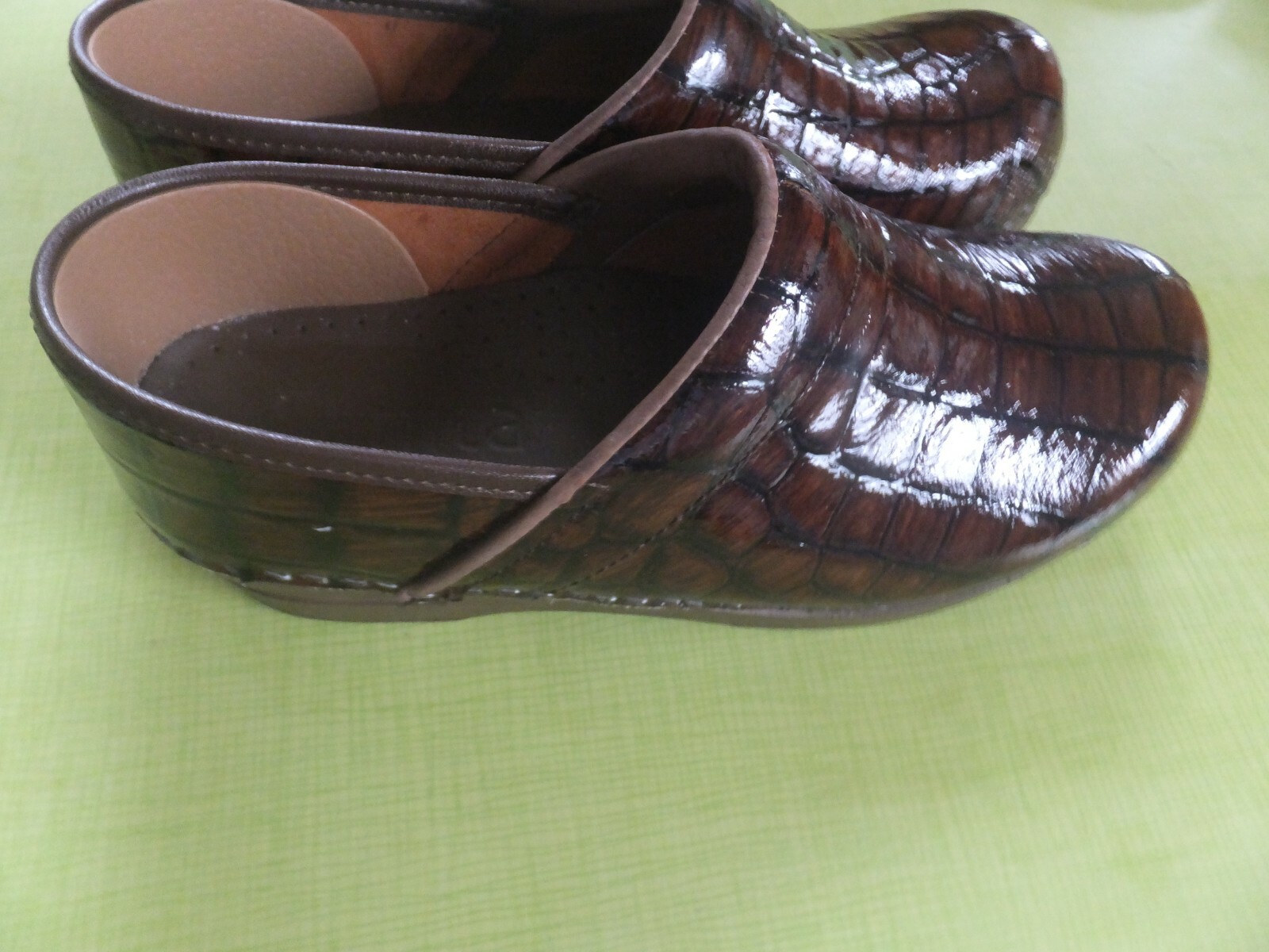 Sanita 38 Brown Croc Embossed Clogs Professional,… - image 5