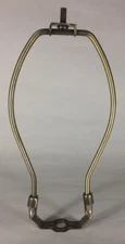 6" Heavy Duty Antique Finish Brass Lamp HARP Shade Holder + Base,  Lamp Repair  