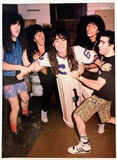 ANTHRAX~ORIG 1989 POSTER~VTG FULL PAGE MAGAZINE PINUP~SCOTT IAN/JOEY BELLADONNA