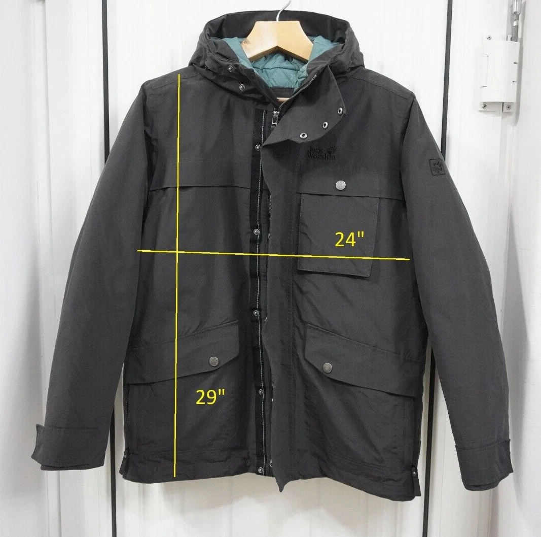 Jack Wolfskin sz M menTexapore Microguard woolblend Hood Jacket parka
