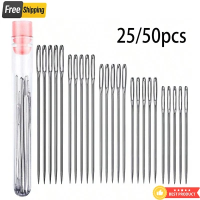 25Pcs Big Eye Blunt Needles Set Large Thick Embroidery Tapestry Needles Yarn Woo