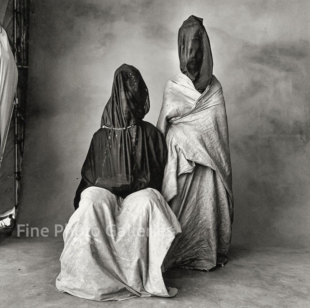 1971/91 Vintage IRVING PENN Morocco Guedras Veiled Women Quadritone Photo Art